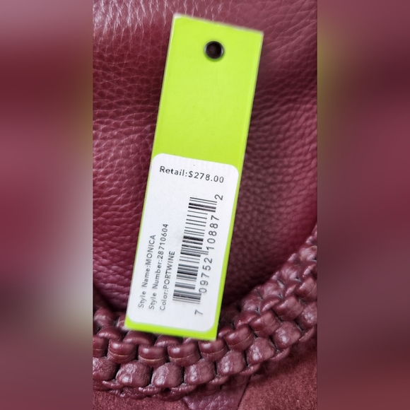 Gorgeous SAM EDELMAN Portwine Suede and Leather Vintage Chic Bag EUC - Picture 13 of 14